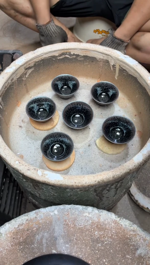 茶盏真柴烧建盏换点柴火