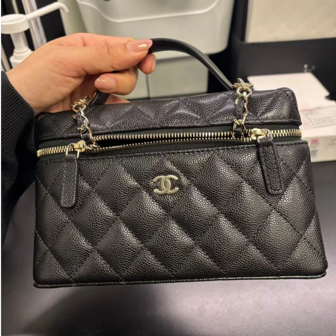 未使用 Chanel/香奈儿 香奈儿荔枝纹牛皮LP饭盒包