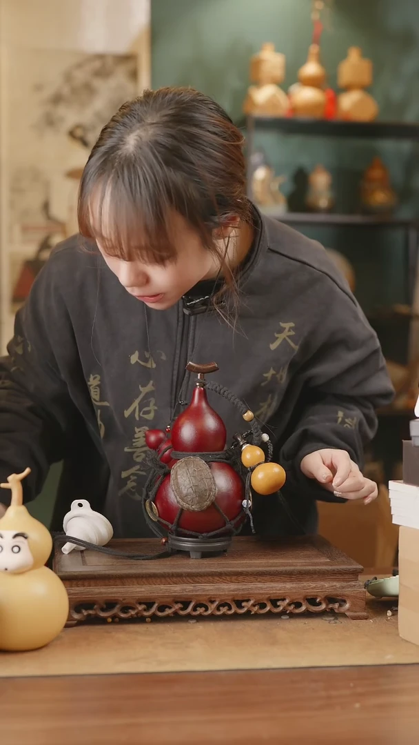 【闪购商品】382号精品天然大漆工艺防渗内胆酒葫芦~