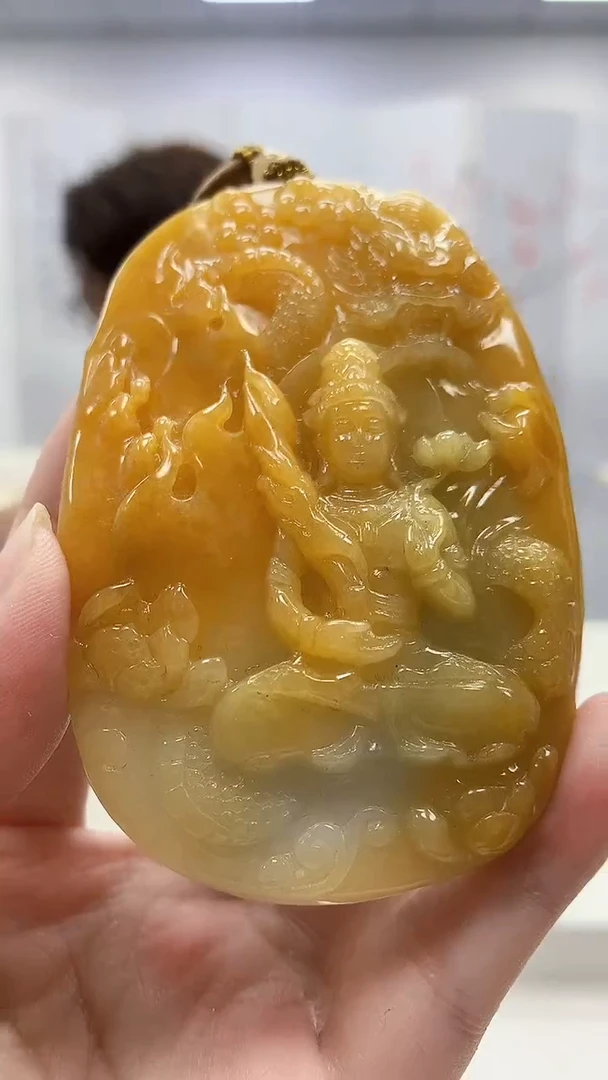 定制翡翠未镶嵌5159ms-毛货89观音