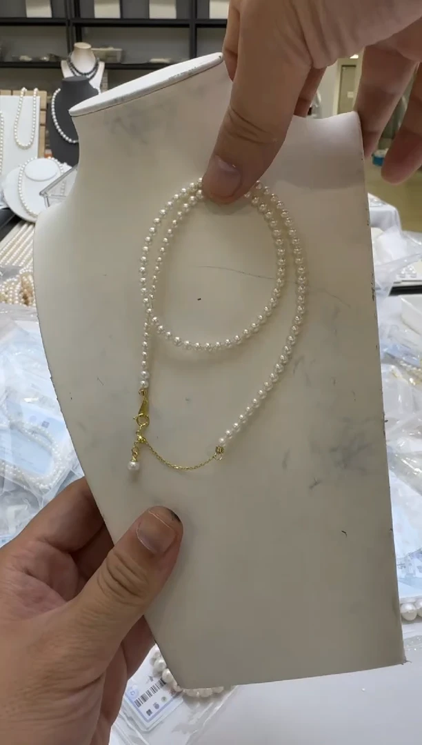 淡水珍珠银S925镶嵌吊坠(赠链)3-4mm 吊小珠-新品