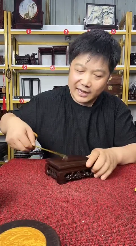 木黑檀长方底座12.5*9*5CM