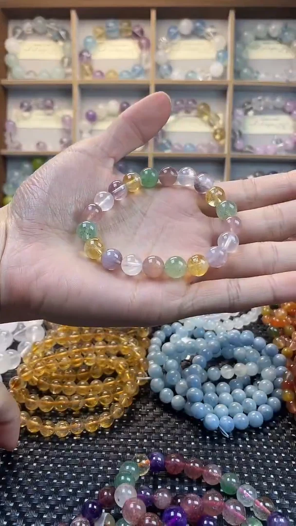 未镶嵌手串水晶多宝草莓晶10mm