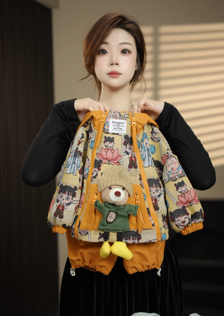 现货【哪吒】2025春秋季新品萌娃潮流长袖男童女童儿童套装24730