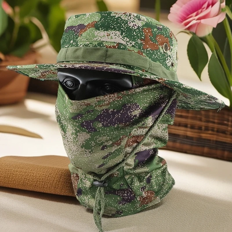 战术奔尼帽多色可选帽子女男款户外野战钓鱼圆边帽防晒透气太阳帽