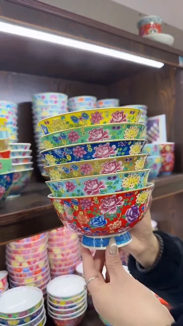 【闪购商品】瓷片6英寸面碗6个 景德镇陶瓷