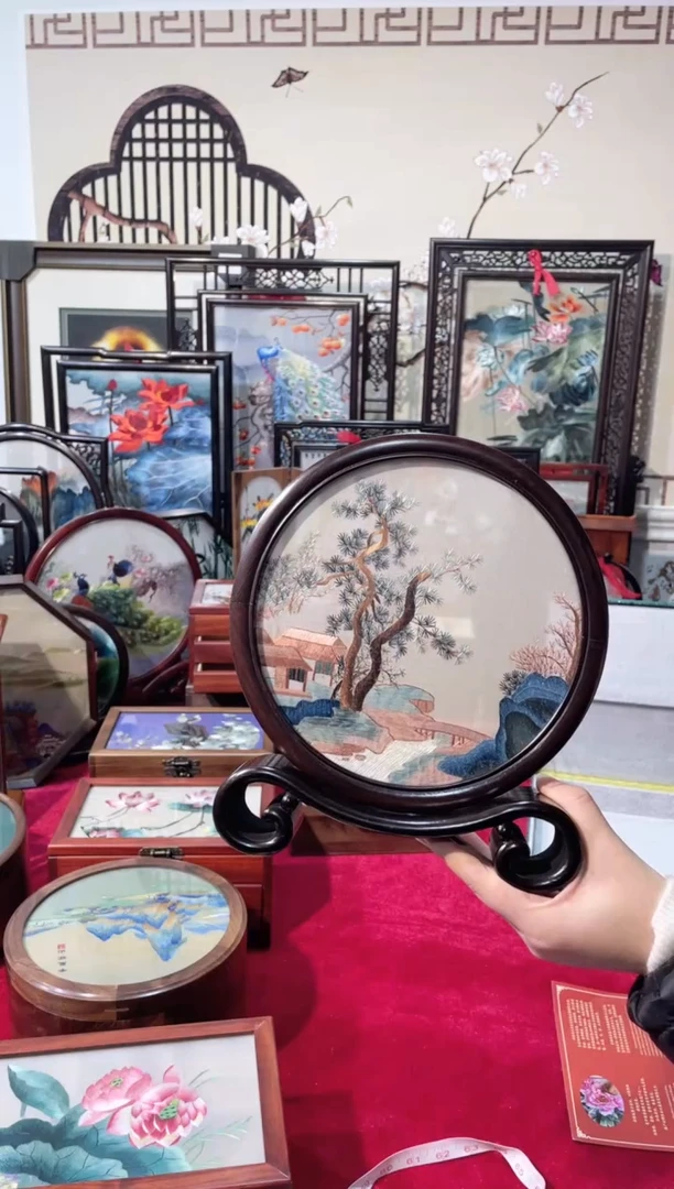 织绣精品苏绣手工刺绣，成品摆件10