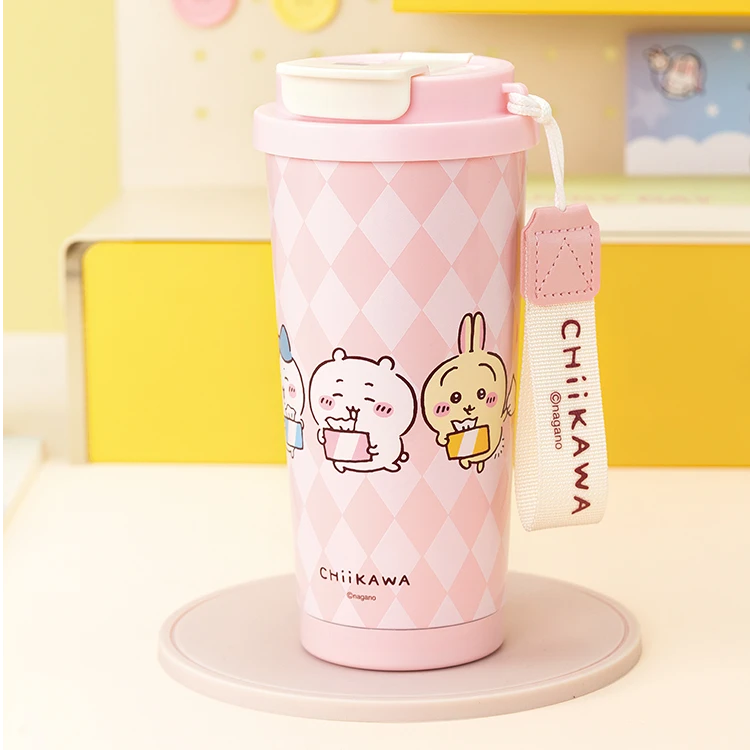 名创优品chiikawa保温乌萨奇小八双饮咖啡杯大容量水杯学生宿舍