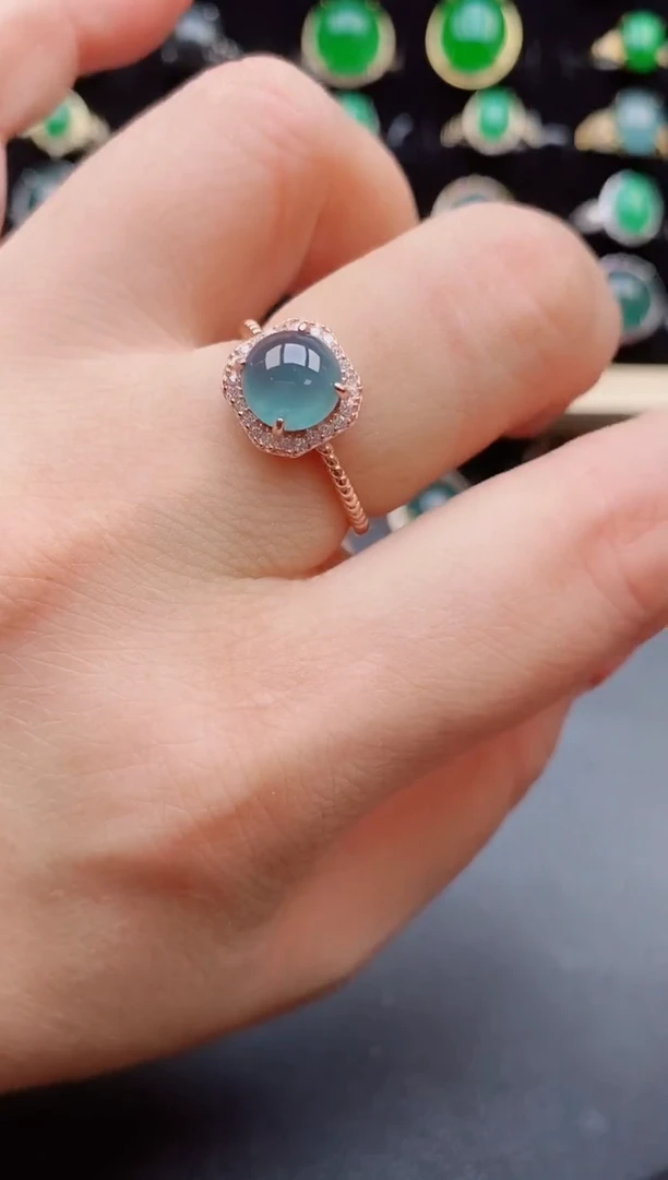 【闪购商品】翡翠戒指银S925镶嵌12121