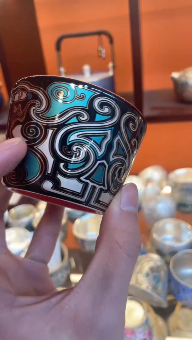 【闪购商品】瓷片@@@@@@@@@@@@金银错饕餮银杯