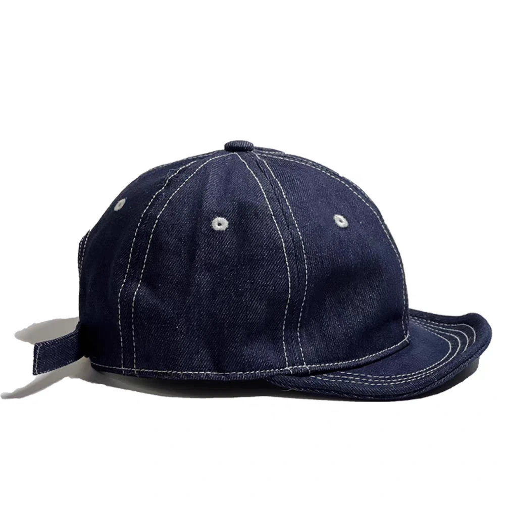 日系复古做旧鸭舌帽软顶棒球帽牛仔软短檐纯色帽子软顶休闲跨境