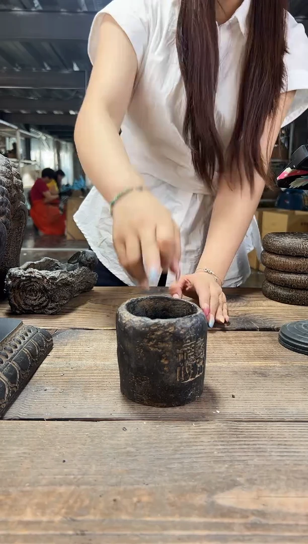 陶土【火山泥】小印章（打孔）