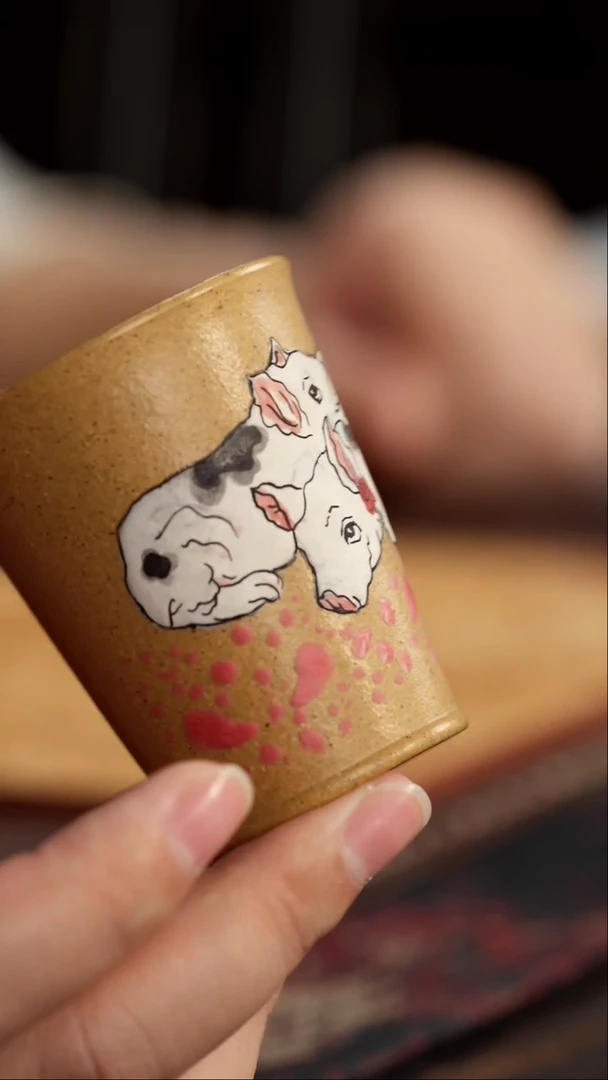 茶杯紫砂福利紫砂小猪闻香