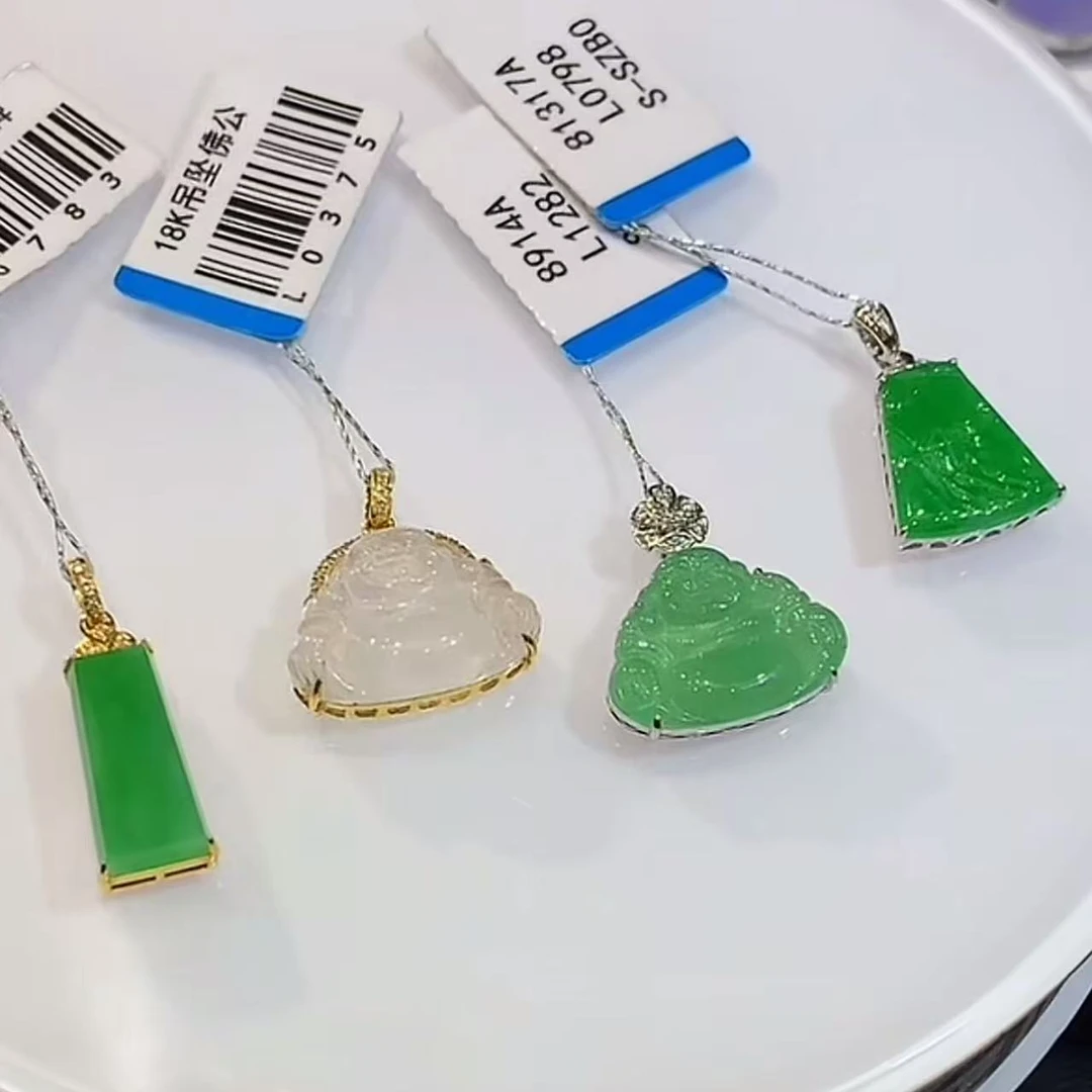 18K 翡翠A货翡翠吊坠  团购  多样性发其一