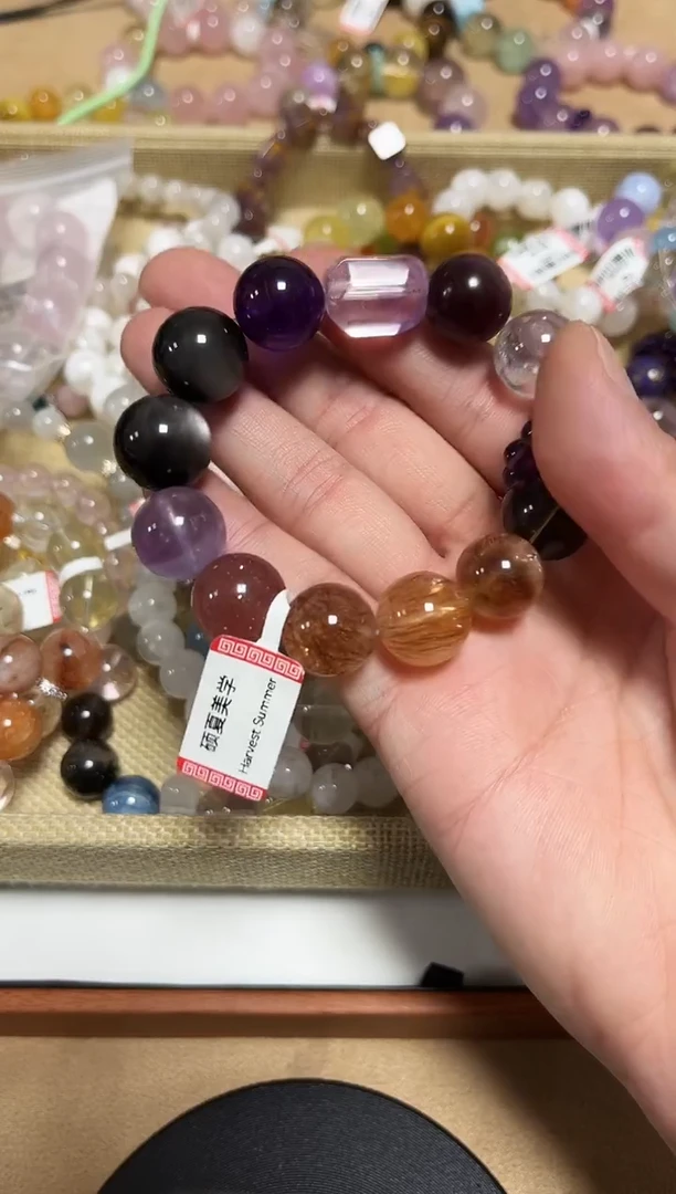 未镶嵌手链水晶咩*嘟18-62水晶多宝手串