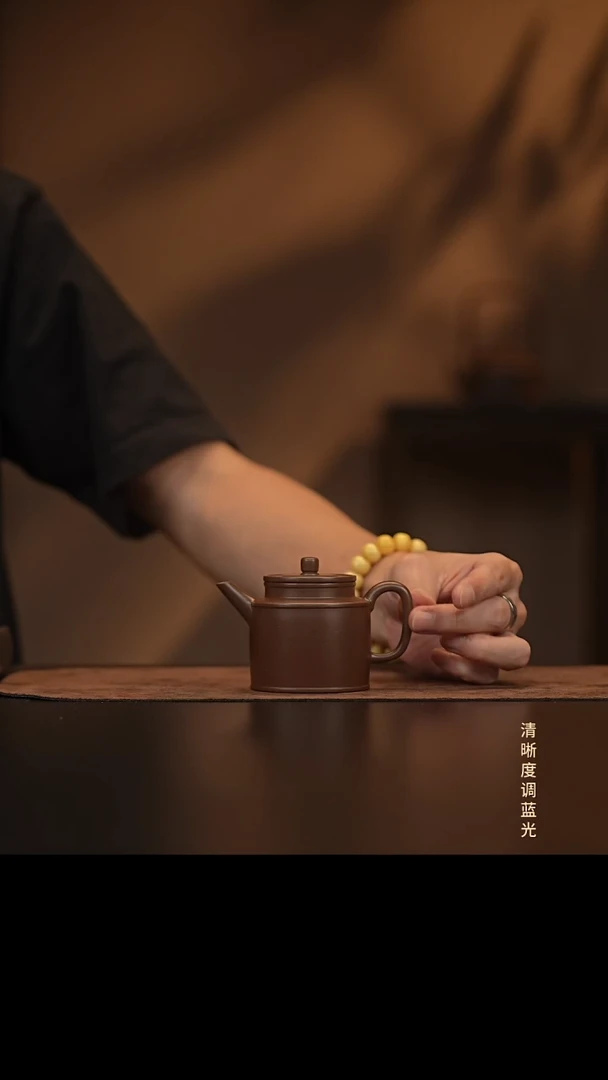 允禾斋  紫砂壶  折肩宫灯  紫泥