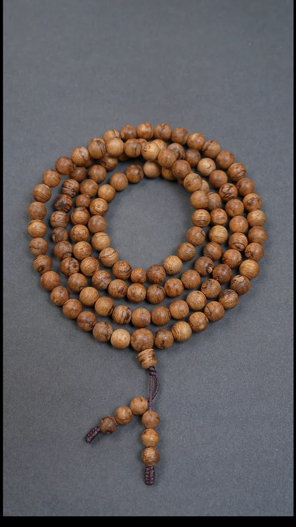 沉香手串7mm柬埔寨老料多圈15.86g