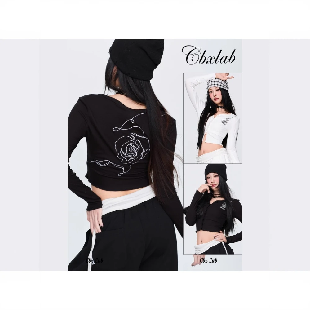 【达人专属】CBXLAB街舞潮牌玫瑰辣妹开衫爵士辣妹上衣长袖修身秋季