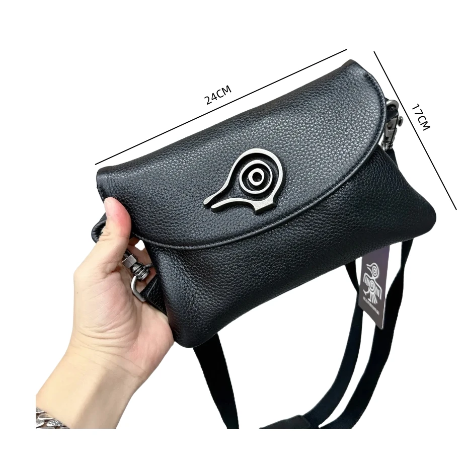 鸟牌9222#信封包斜跨可胸包牛皮包