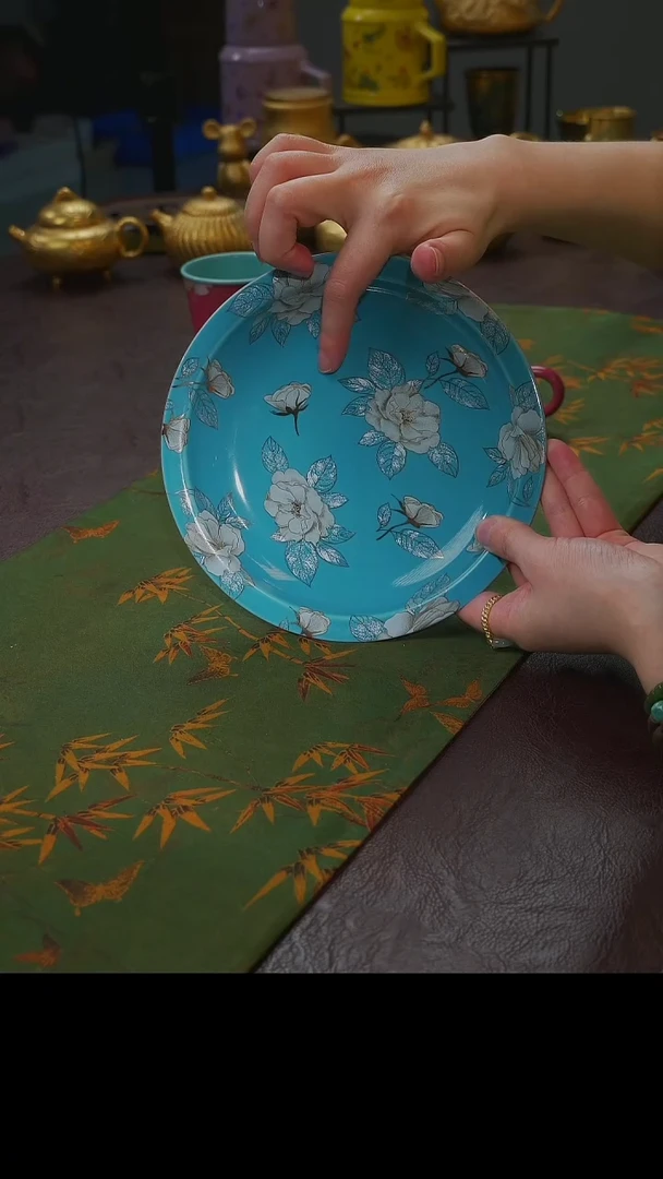 茶杯紫砂【宜景窑冰玫粉系列】壶承