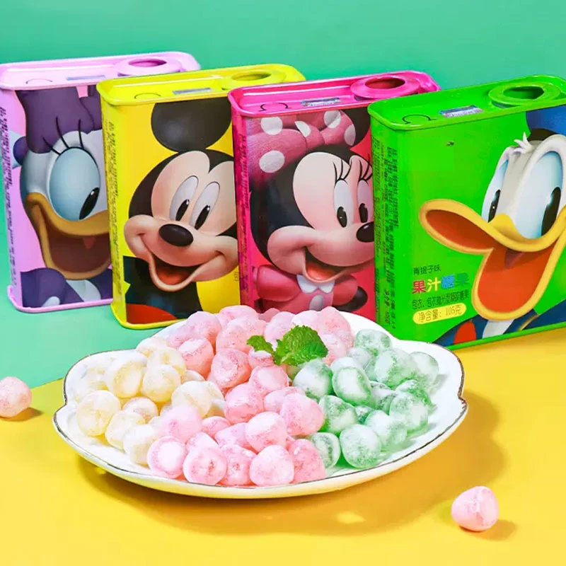 米奇果汁软糖滨崎果汁糖果盒装夹心软糖儿童高颜值糖果聚会零食