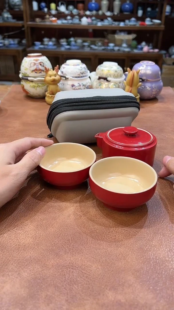 真的很便宜会开片的旅行茶具