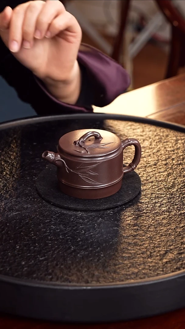 茶壶紫砂LT 竹节17 石红 150毫升