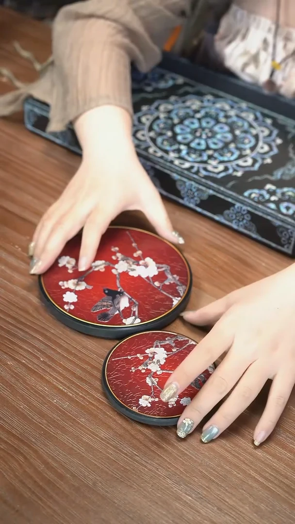 壹藏贰宝喜上眉梢一大一小杯垫