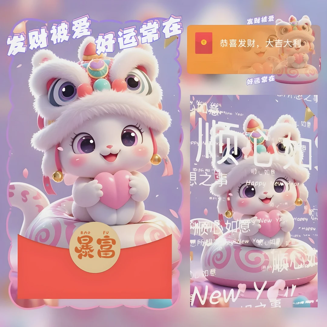 【新年快乐】五福临门2025元旦动态浪漫跨年仪式感暴富封面皮肤