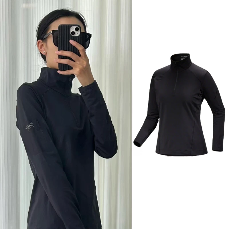 ARC'TERYX/始祖鸟RHO Zip Neck 半拉链立领抓绒长袖夹克外套 D