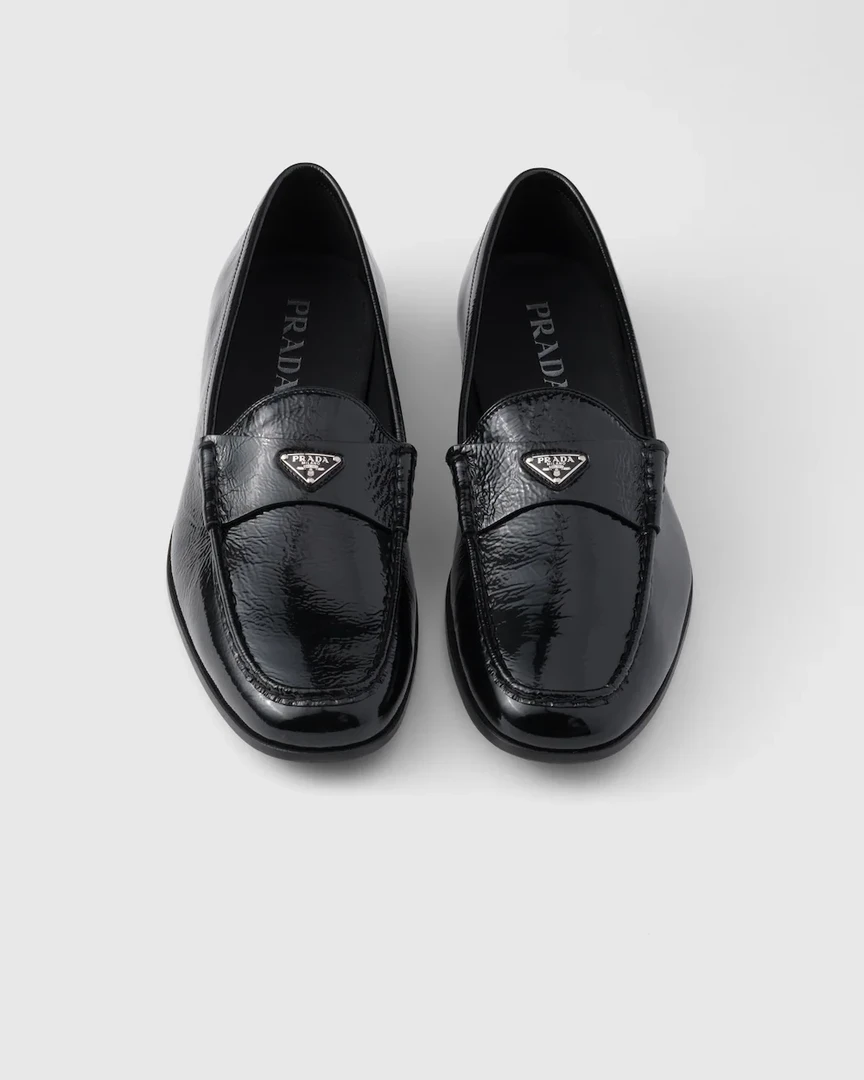 未使用 Prada/普拉达 男款黑色真皮经典商务平底男士乐福鞋