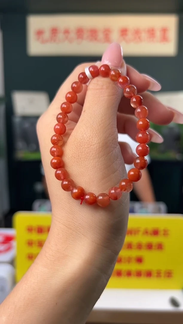 未镶嵌手串南红玛瑙南红玛瑙圆珠手串6.5mm+（C款）