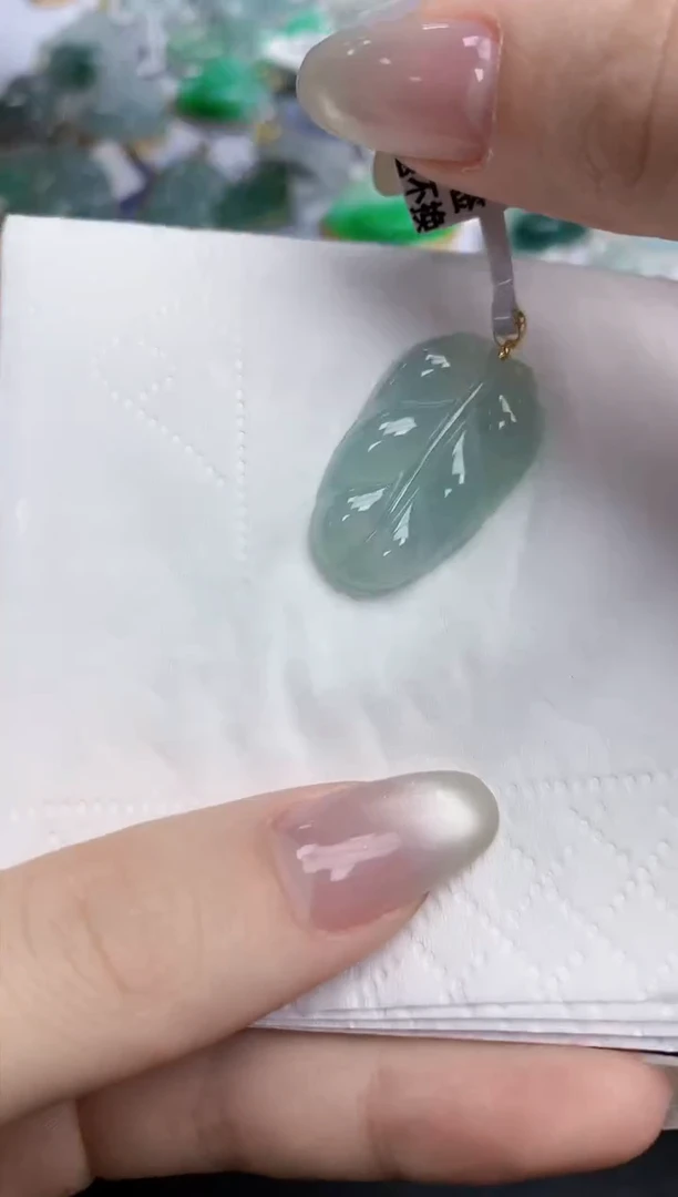 【闪购商品】翡翠颈饰18K金镶嵌天然缅甸翡翠A货