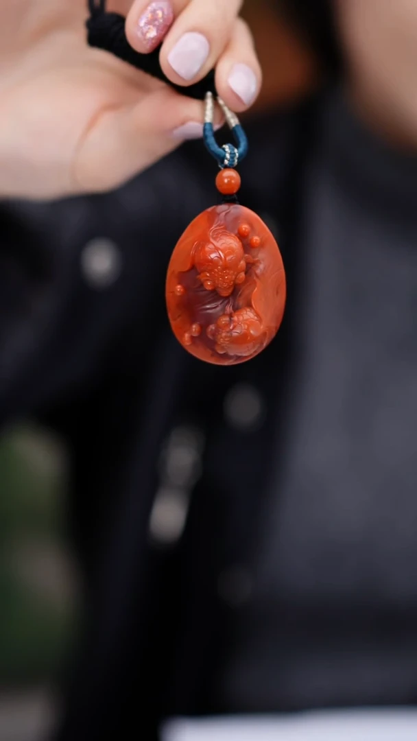 未镶嵌挂坠南红玛瑙MZY2010南红金玉满堂挂坠