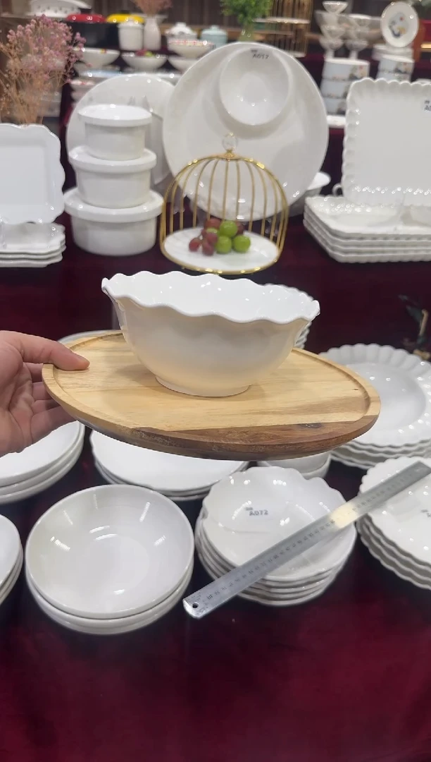 摆件6寸波浪面碗