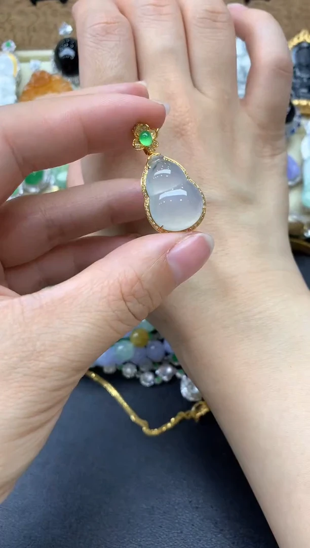 【闪购商品】翡翠颈饰18K金镶嵌159-中国好珍宝