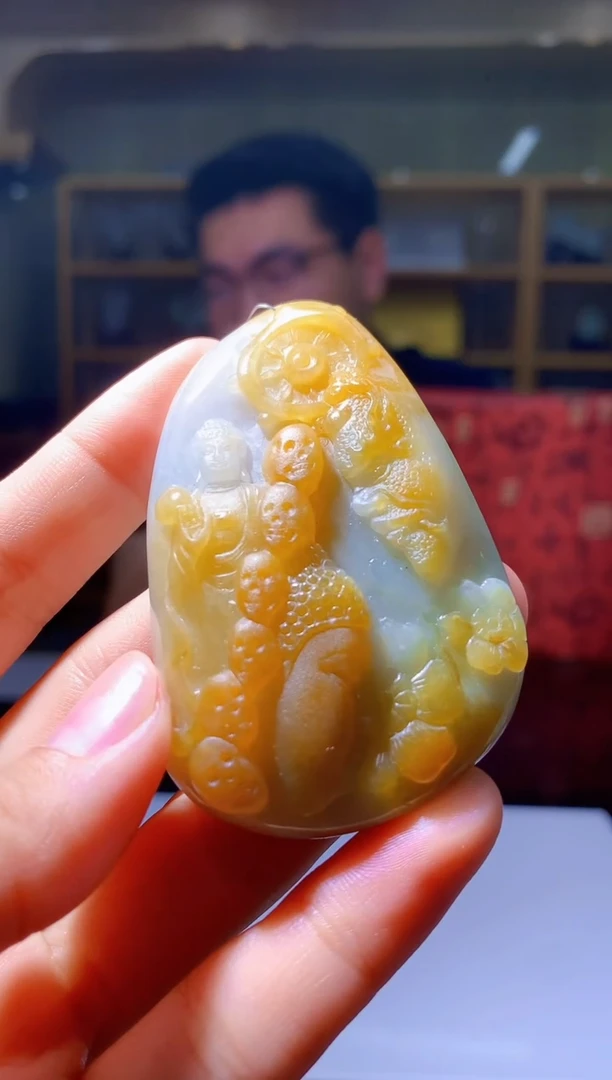 定制翡翠未镶嵌1034hm-毛货挂件19