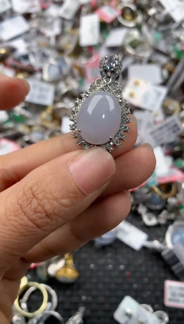 银S925镶嵌戒指翡翠777                1