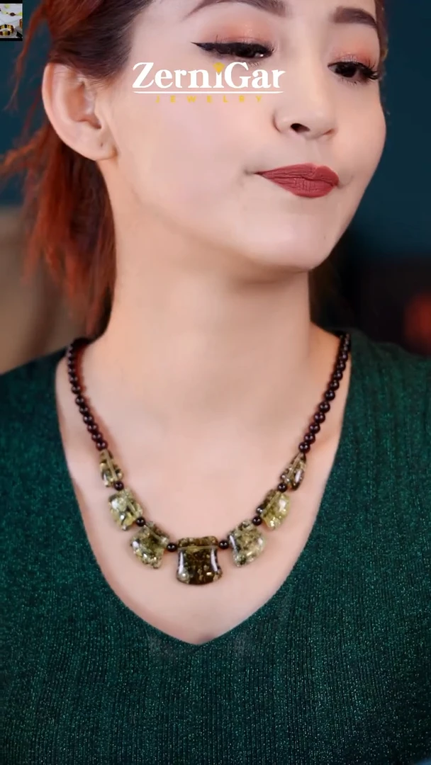 【闪购商品】琥珀颈饰未镶嵌天然琥珀项链