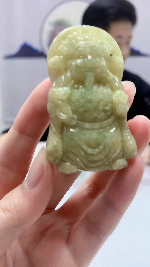 【闪购商品】定制翡翠未镶嵌4917zm-毛货挂件财神126