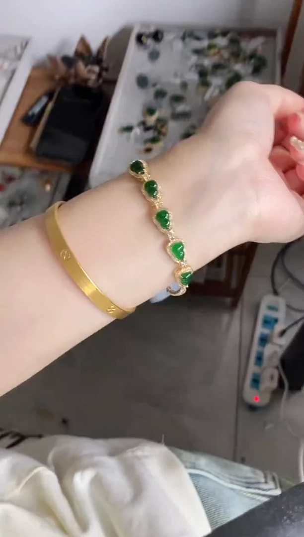 翡翠戒指银S925镶嵌4151-10