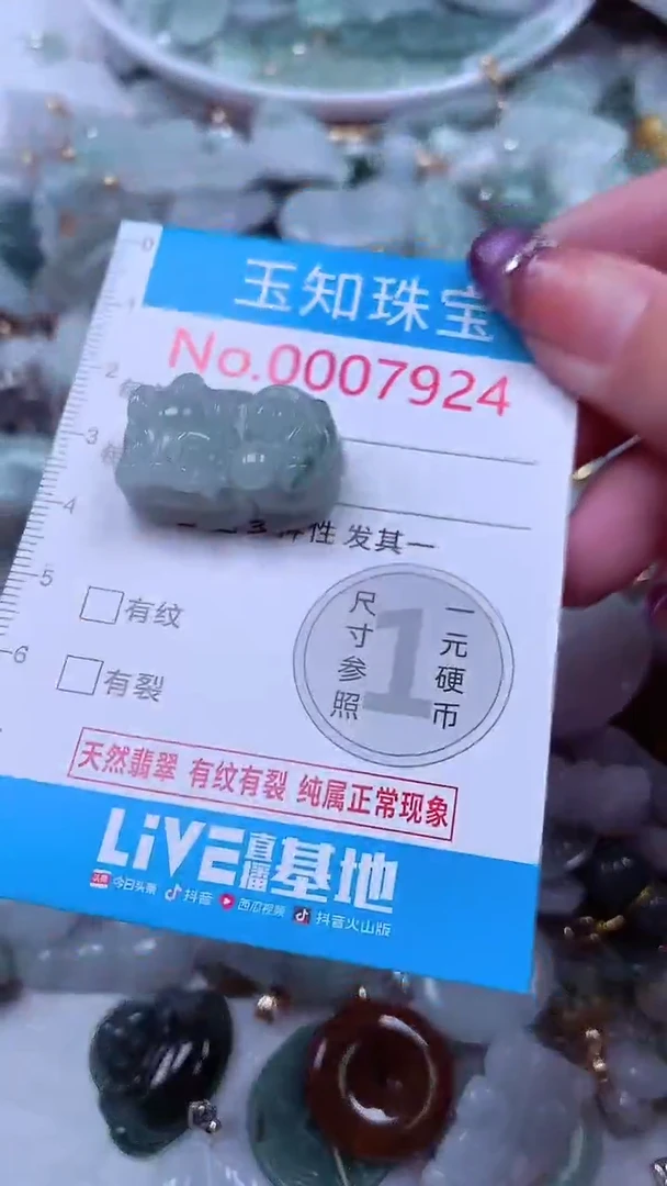 翡翠未镶嵌吊坠(不含链)7924