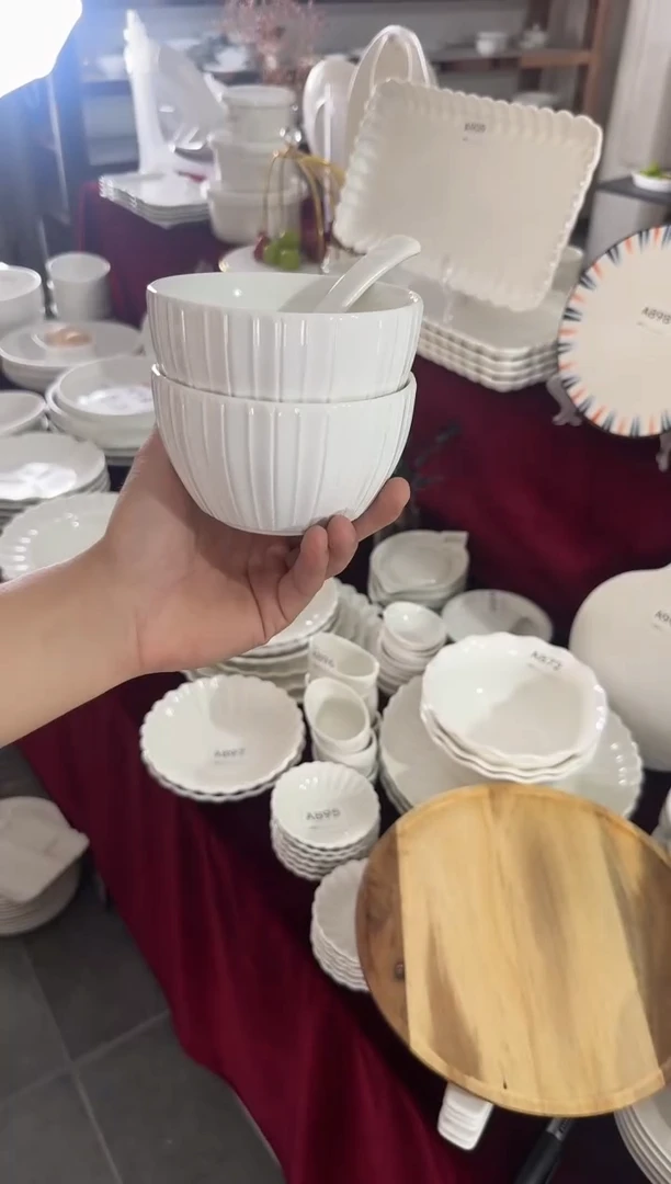 摆件条纹饭碗2个+勺