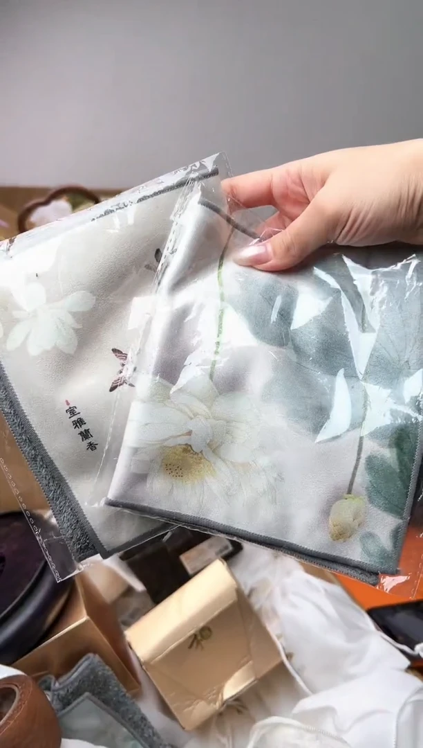 禾墨莲花茶巾