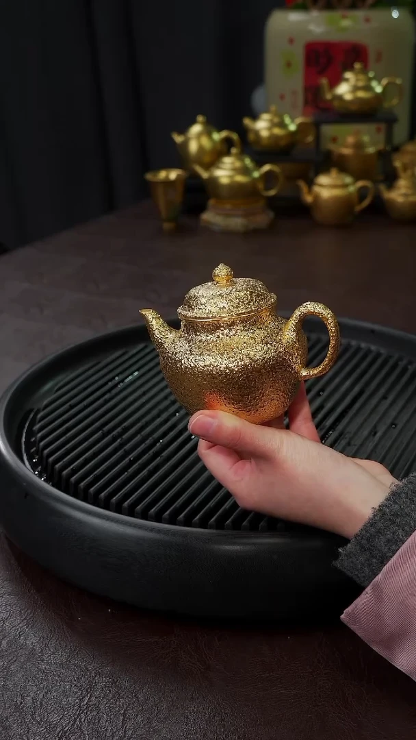 【闪购商品】杯【宜景窑鎏金】大秋水金壶