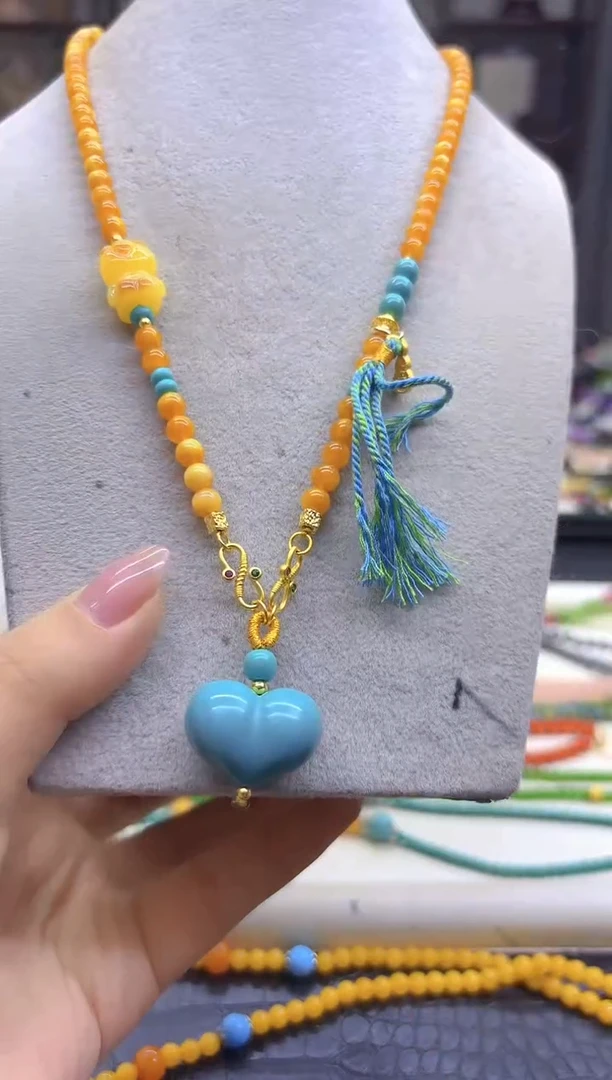 蜜蜡颈饰未镶嵌DIY款M809