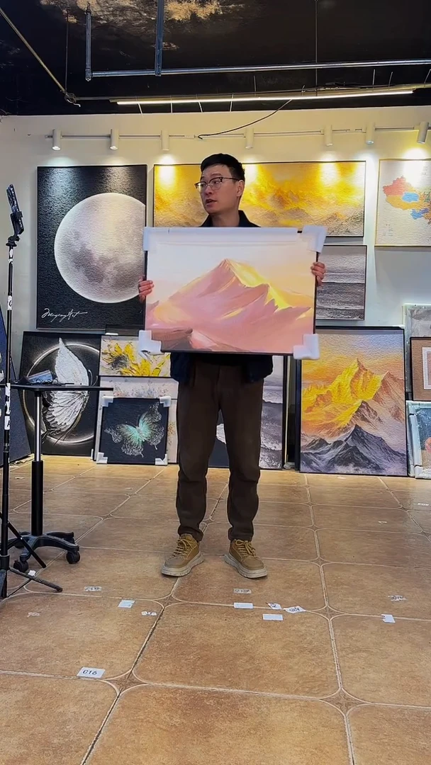 竖款金山50*70黑框