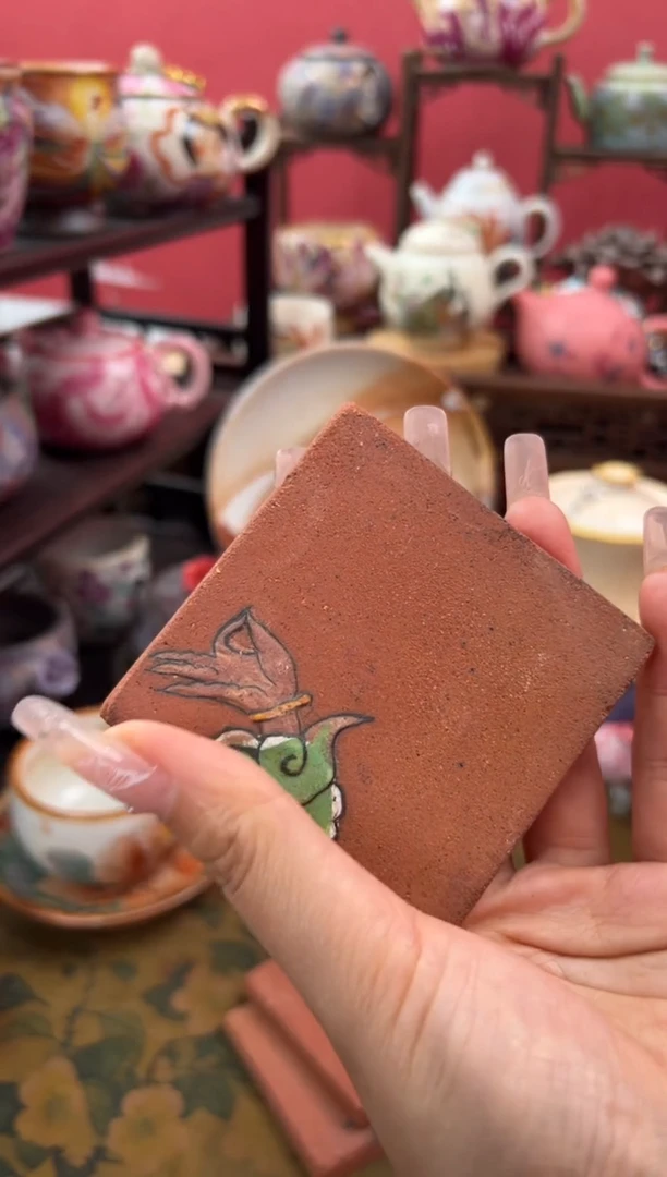 【闪购商品】应物堂老陶泥手绘吸水杯垫