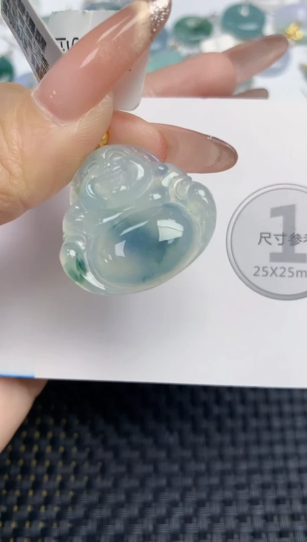 颈饰18K金镶嵌翡翠天然缅甸A货翡翠百元以上9元证书费自理