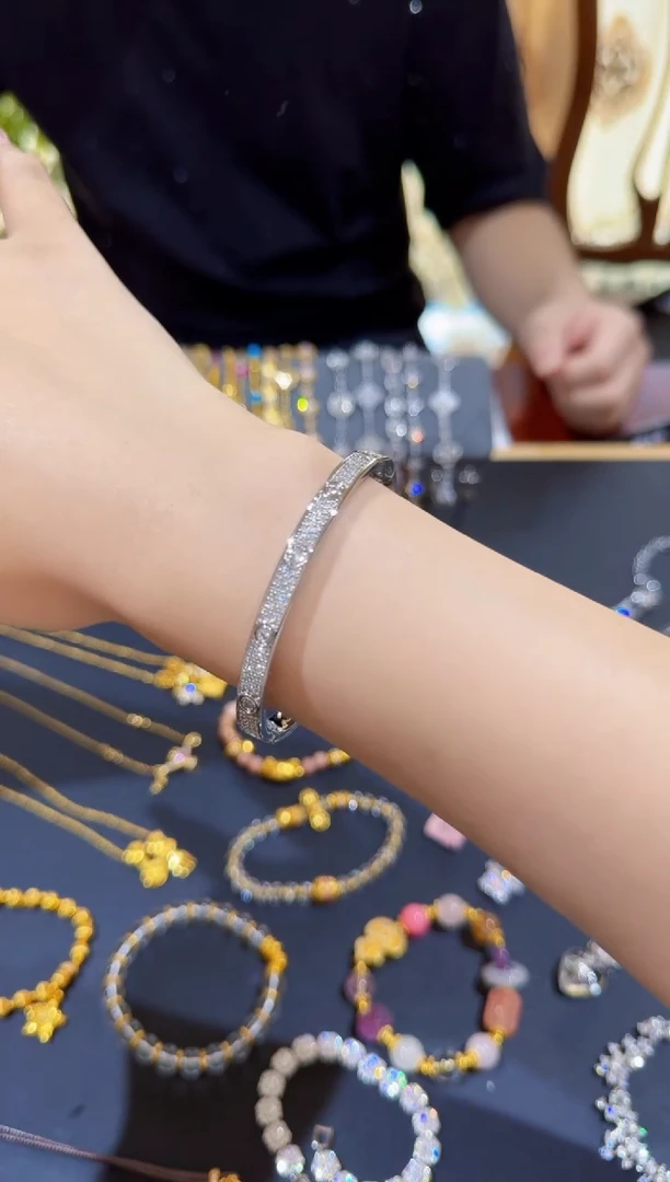 合成立方氧化锆铜合金143（银色 满天星11-17手围）